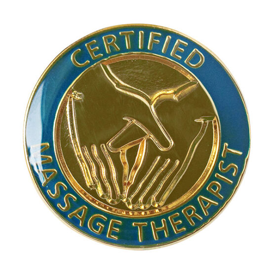 certified massage therapist lapel pin