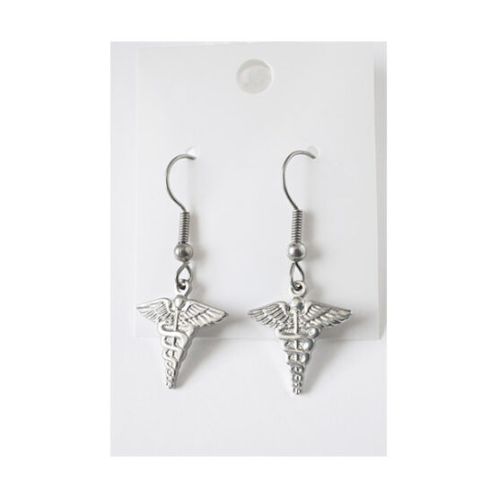 Caduceus Loop Earrings