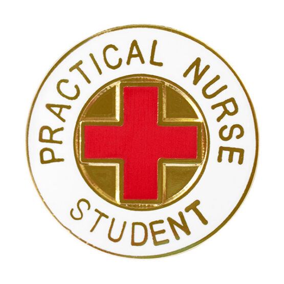 practical nurse student lapel pin