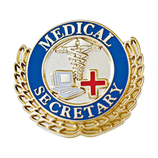 medical secretary lapel pin