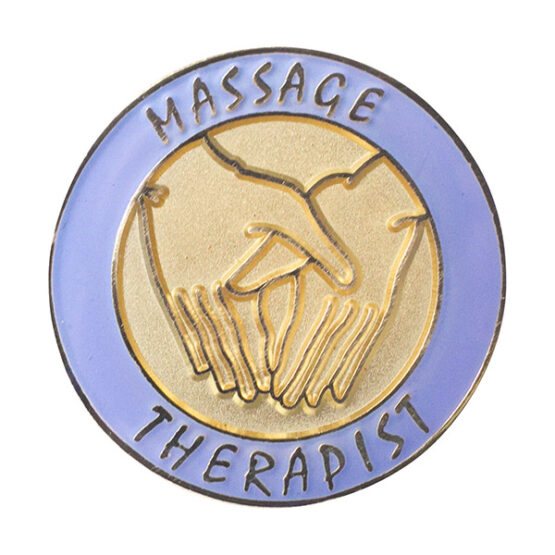 massage therapist lapel pin