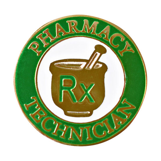 pharmacy technician RX lapel pin