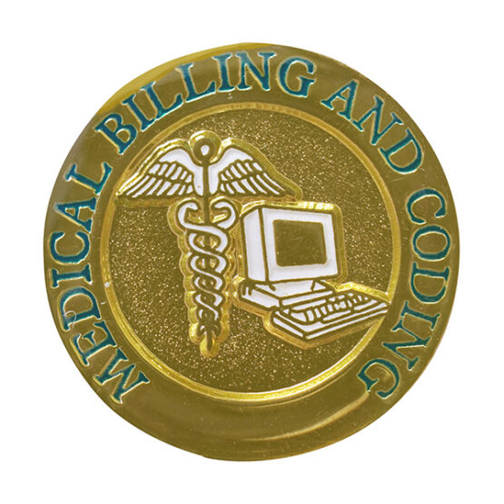 medical billing and coding lapel pin