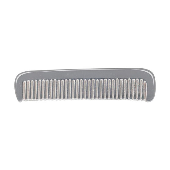 silver comb lapel pin