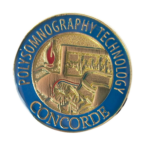 polysomnography technology Concorde lapel pin