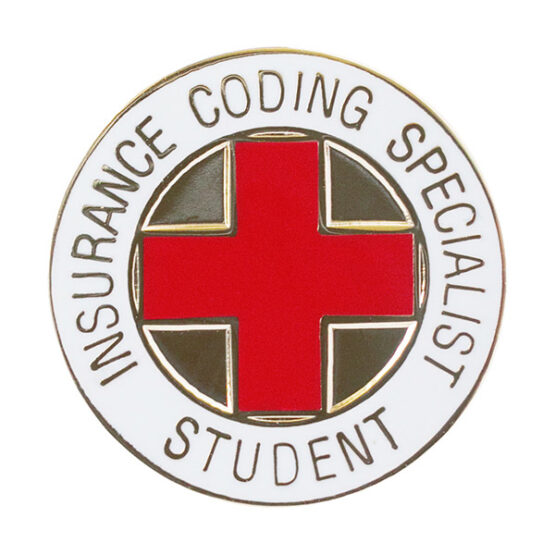 insurance coding specialist student lapel pin