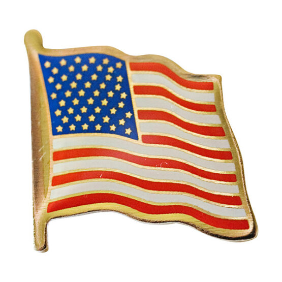 USA flag patriotic lapel pin