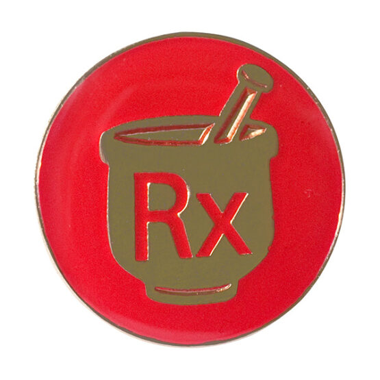 RX lapel pin