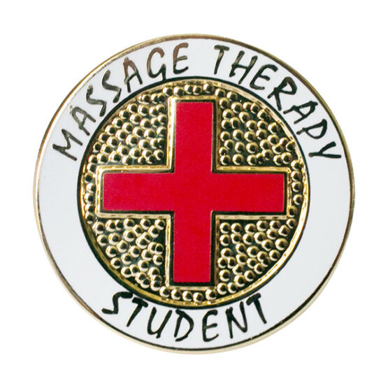 massage therapy student cross lapel pin