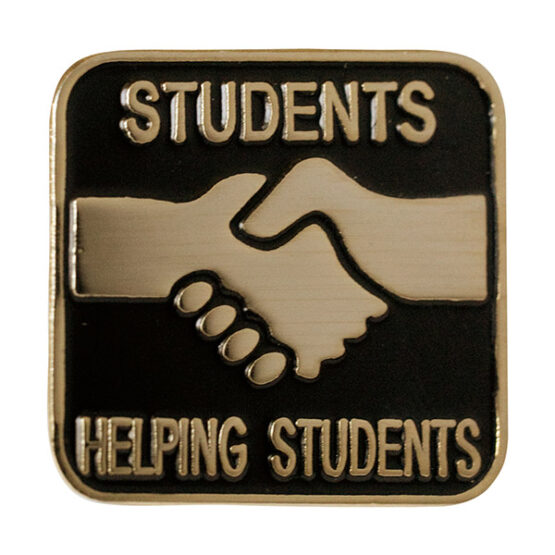 students helping students lapel pin