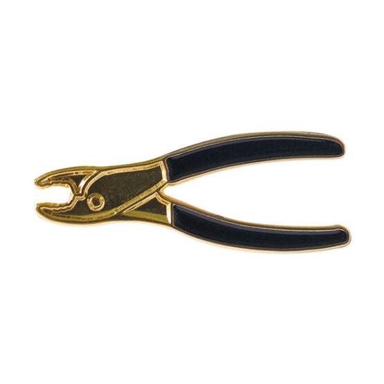 gold pliers lapel pin