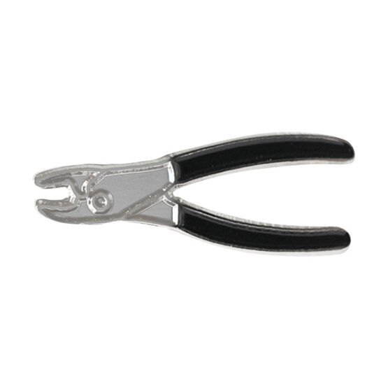 silver pliers lapel pin