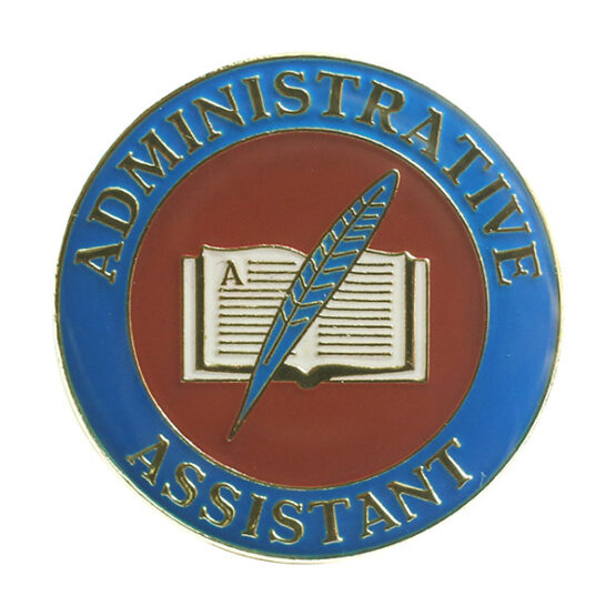 admin assistant lapel pin