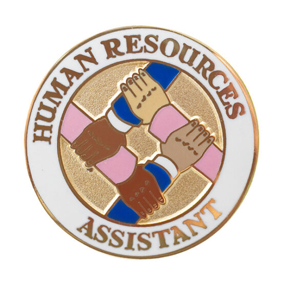 HR human resources assistant lapel pin