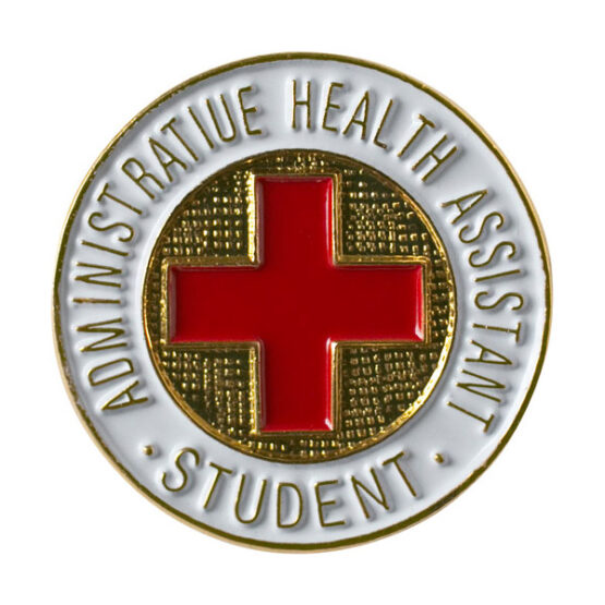 administrative health assistant student lapel pin