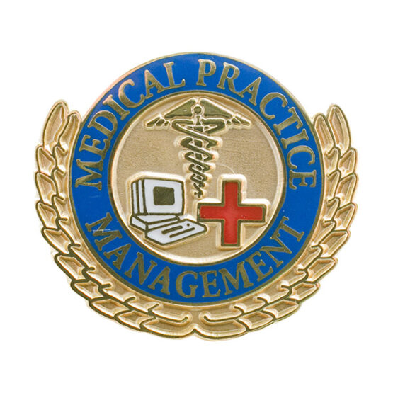 Medical practice management lapel pin