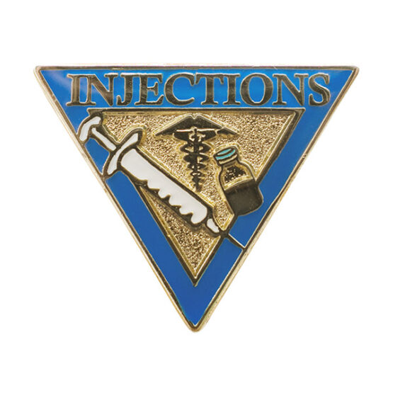 Injections lapel pin