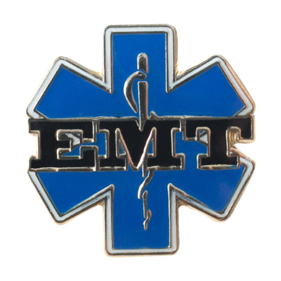 EMT blue lapel pin