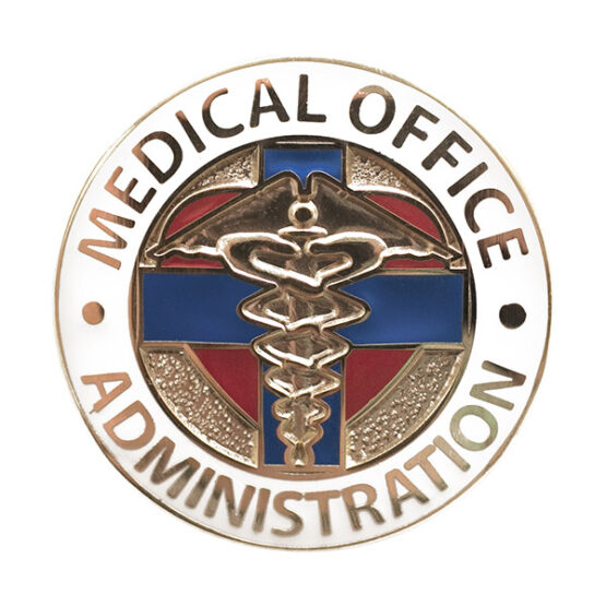 medical office admin lapel pin