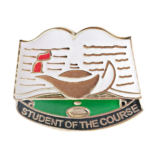 student of the course lapel pin