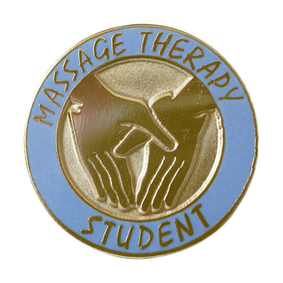 massage therapy student lapel pin