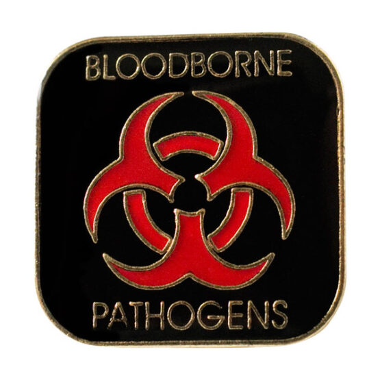 bloodborne pathogens lapel pin