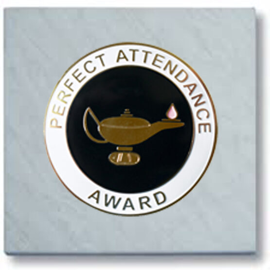 Perfect attendance award lapel pin for students