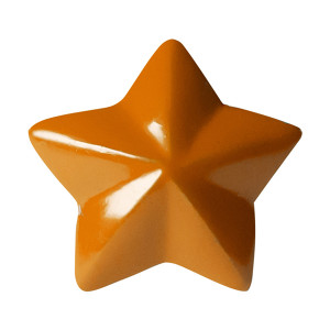 orange star lapel pin