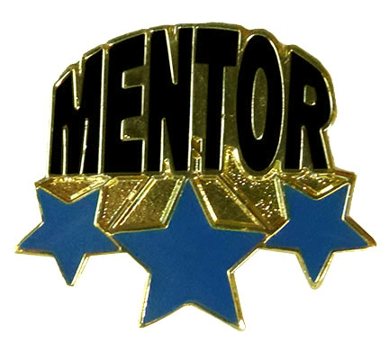 Mentor lapel pin