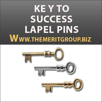 Key to Success lapel pins | The Merit Group